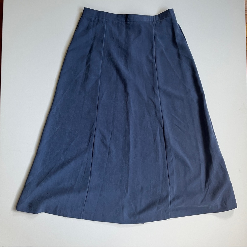 Size 12 blue/gray 100% polyester vintage Samantha Lee skirt